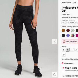 Lululemon Invigorate High-Rise Tight 25"